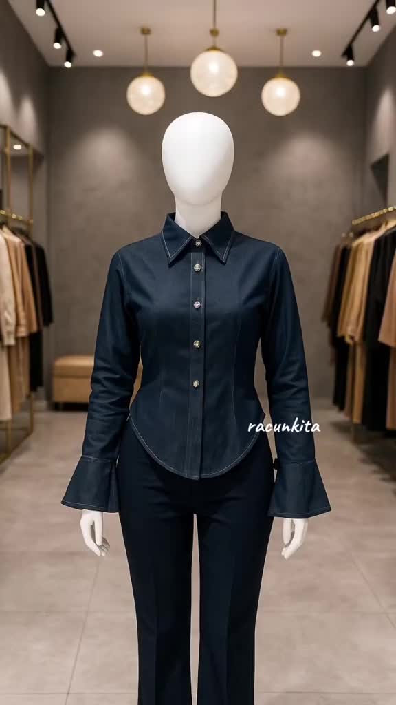 Kemeja oval jeans wanita cuantik poll ✨ 📍Bahan adem  📍lengkap warna & size #kemejawanita #kemejapolos #kemejajeans #oval #ootdfashion #bajuwanita #fyp #masukberandafyp