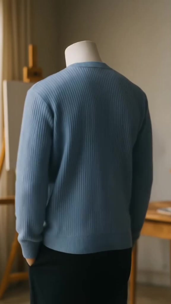 Sweater basic Crewneck Polos Pria bahan Wafle #rekomendasi #sweater #foryoupage