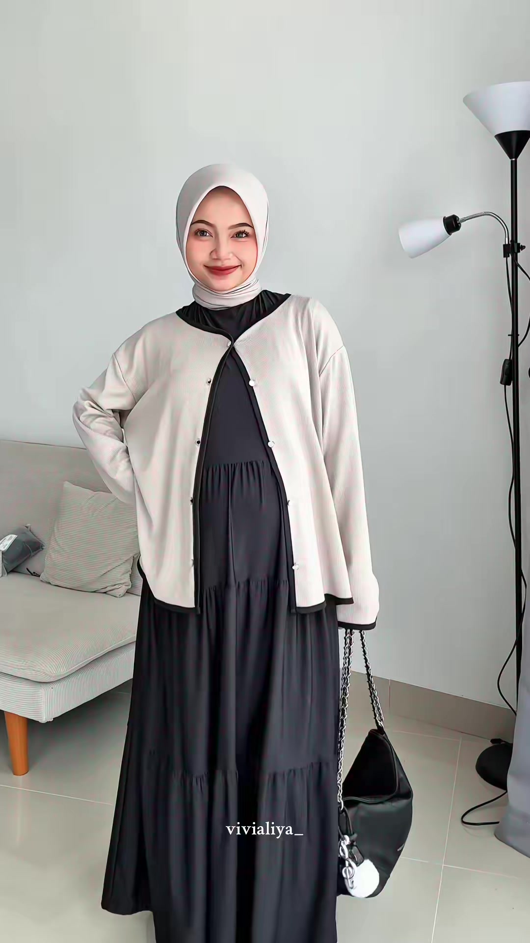 cardigan super lembut dan adem🤍🫶🏻 #cardigan #cardiganoutfit #ootdcardigan #outfithijab #ootdhijab