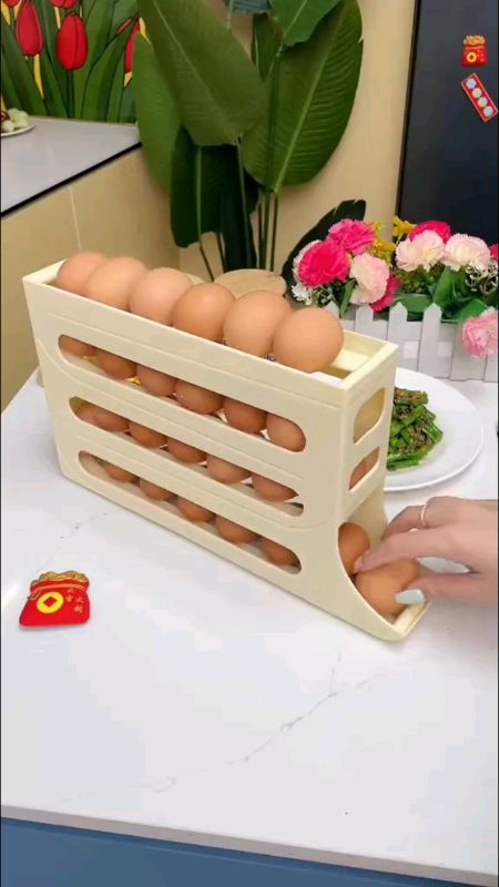 Rak Penyimpanan Telur Gulir. #rakpenyimpanantelur #raktelurgulir #raktelurunik #RacunShopee #shopeevideo #fyp #cekoutsekarang🛍 #cekkeranjangkuning