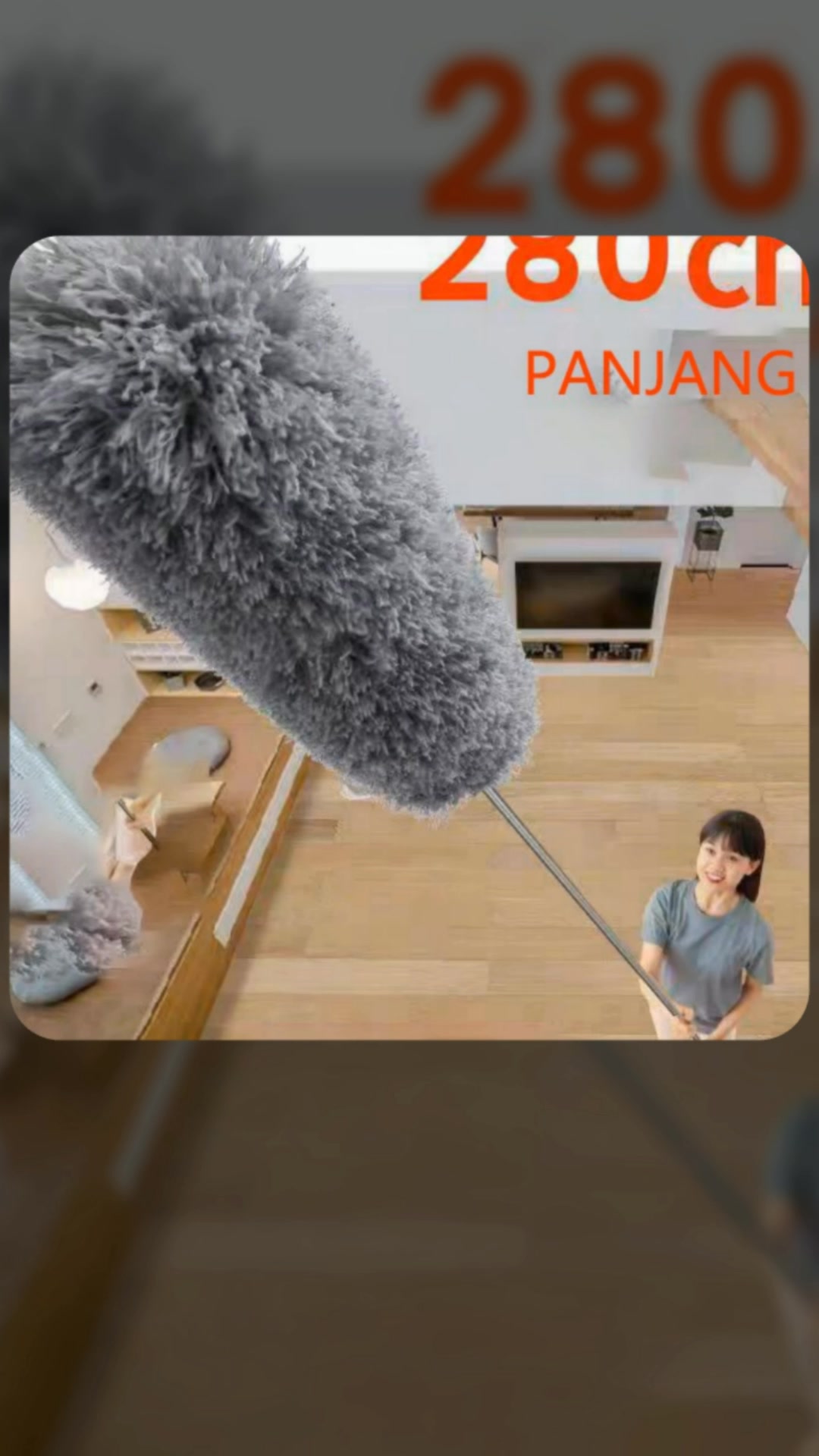 2 Rumah Anda dengan Duster D yang dapat diperpanjang 280cm kami - mudah dan efektif! #CantikdiShopee #peralatanrumahtangga #PerlengkapanRumah