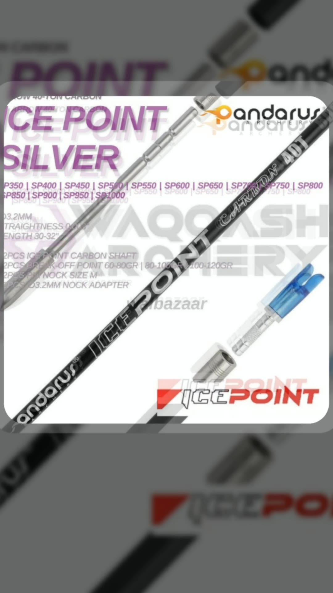 PANDARUS ICE POINT SILVER #pancakearrows #carbonarrows #icepoint #pandarus