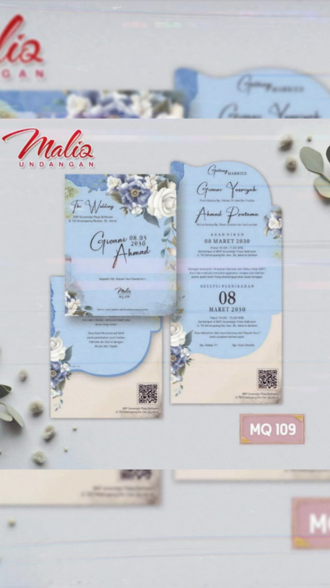 Katalog Undangan Maliq 108-112 #undanganmaliq #katalogundangan #undanganpernikahan #katalogmurah
