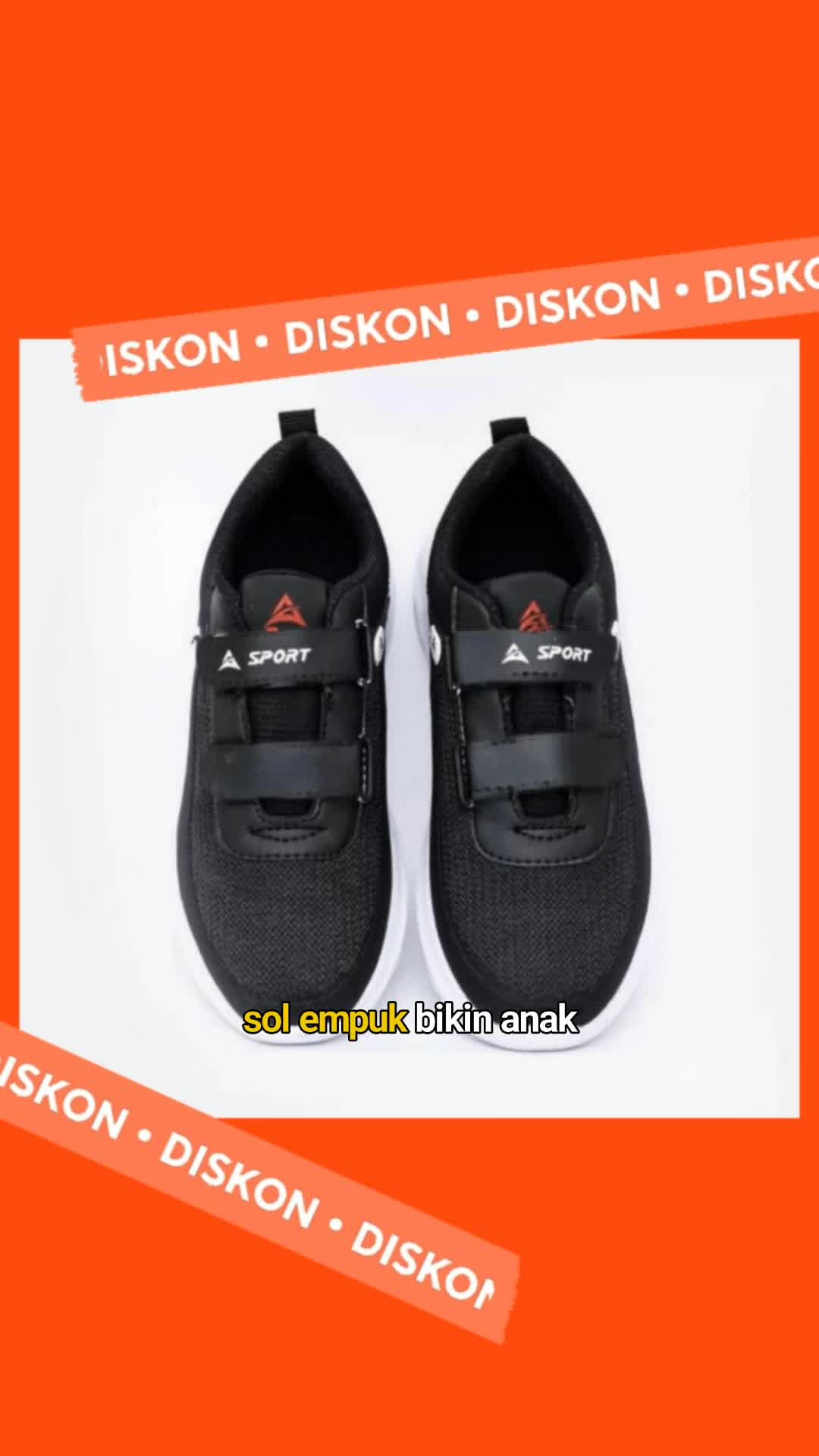 Sepatu Sekolah Anak Laki & Perempuan Sneakers Velcro Original size 28 - 40 #sepatusekolahanak #sneakersanak #RacunShopee