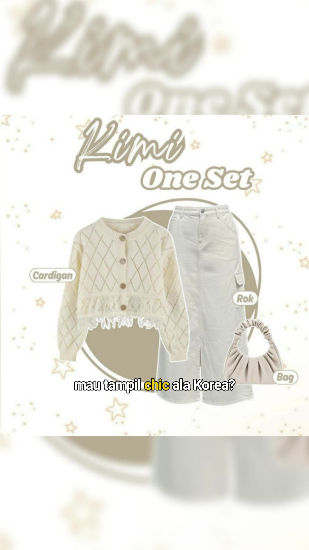 Kimi One Set ( Cardigan Rajut Crop + Rok Span Cargo + Bela Square) #outfitideas #outfitinspiration #OOTDFashionShopee #ootdhijabstyle #RacunShopee
