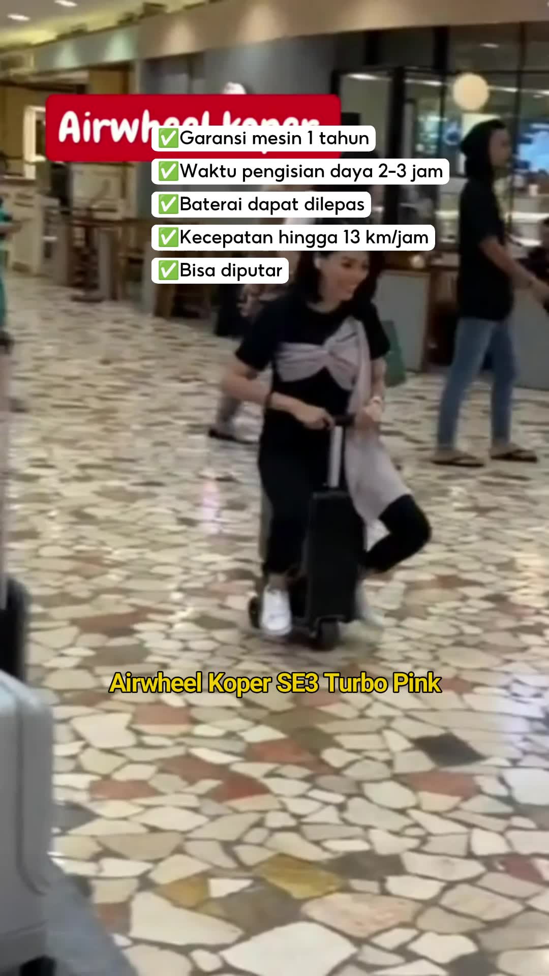 Koper Airwheel SE3 Turbo mempermudah pejuangin check-in di bandara 🛞 #koperotomatis #koperairwheel #koperotomatisbagus #kopermurah