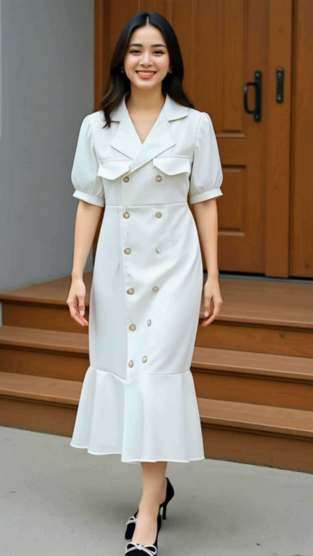 DRES SCUBA PREMIUM FULL KANCING HIDUP 8043 #dresswanita #dressmewahmurah #fypシ