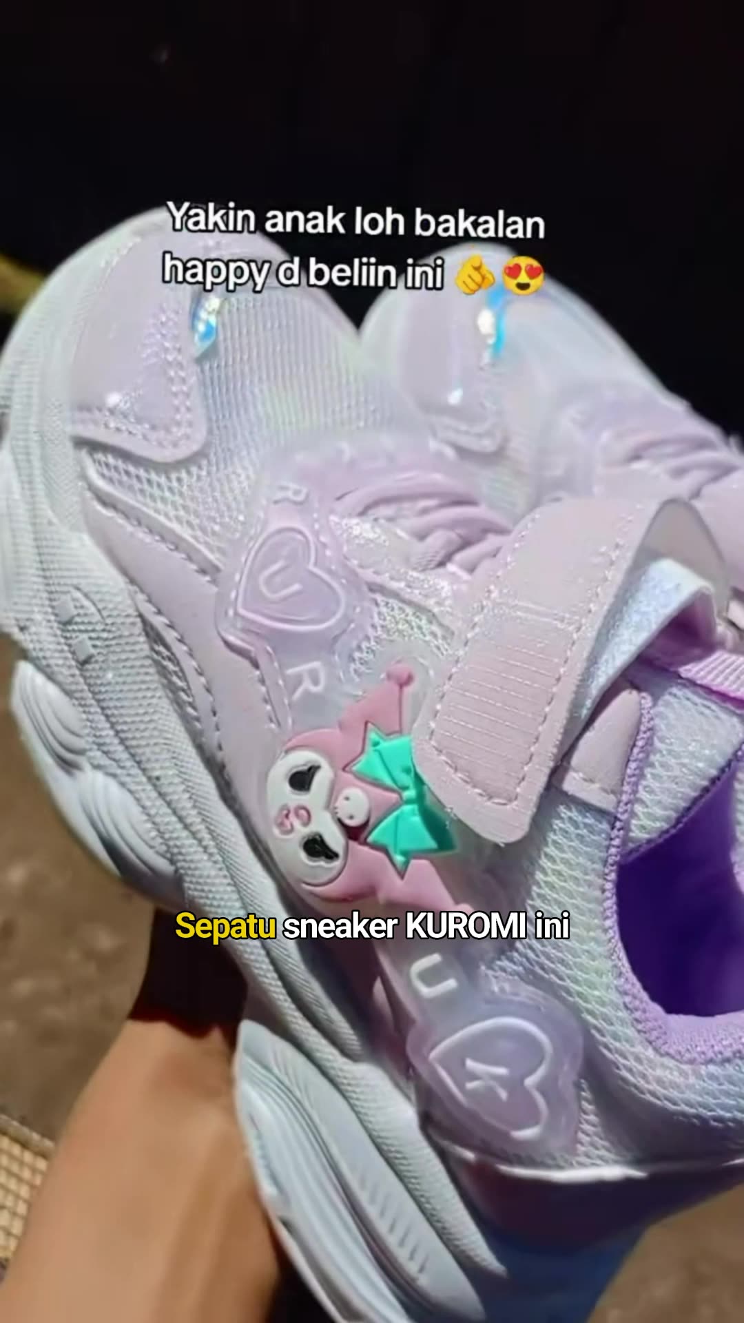 sepatu sneakers anak perempuan kuromi #sepatu #sepatuanak #sepatukuromi #RacunShopee #shopeevideo