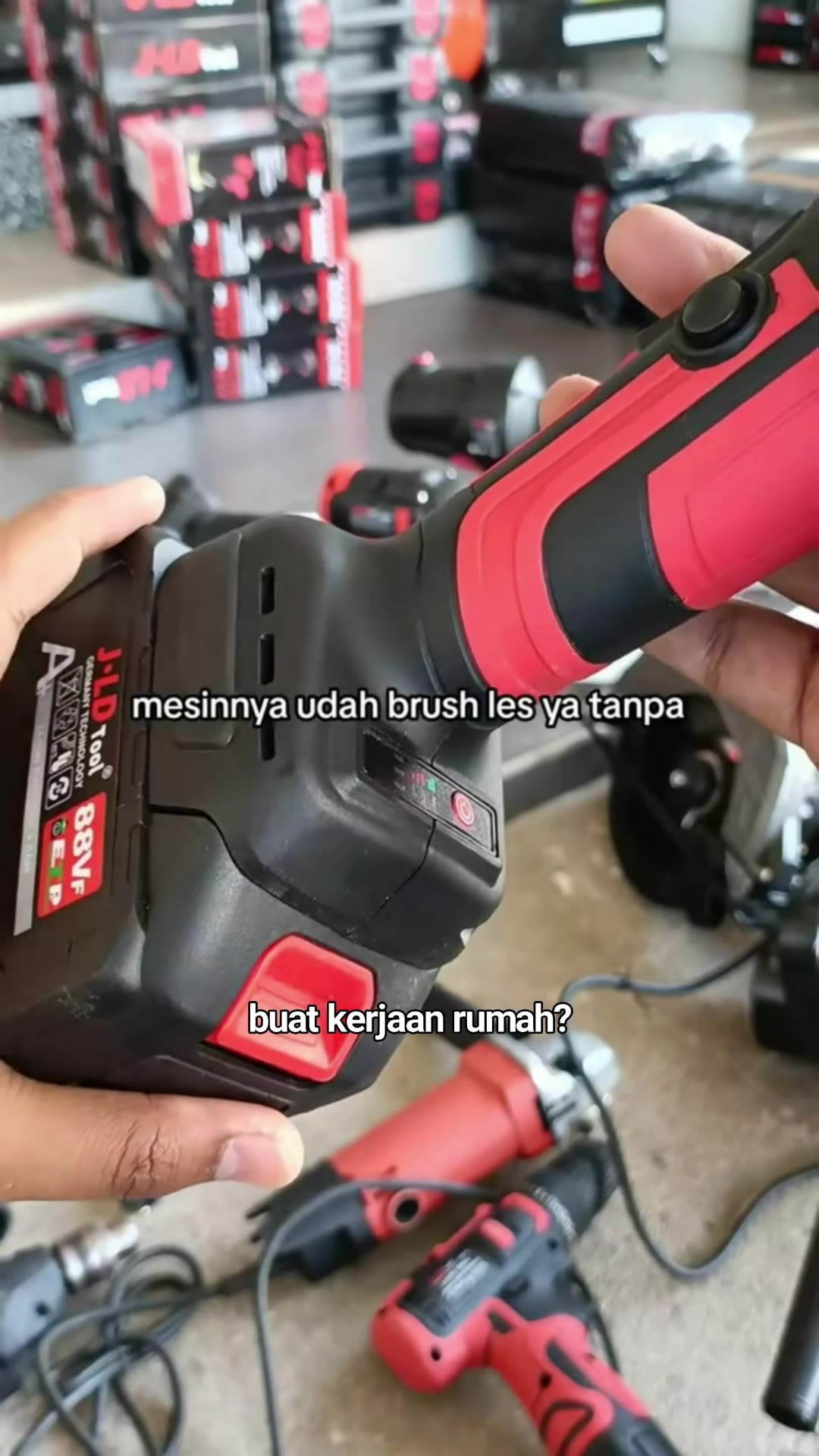 JLD mesin gerinda cordless brushless #RacunShopee #gerindacordless