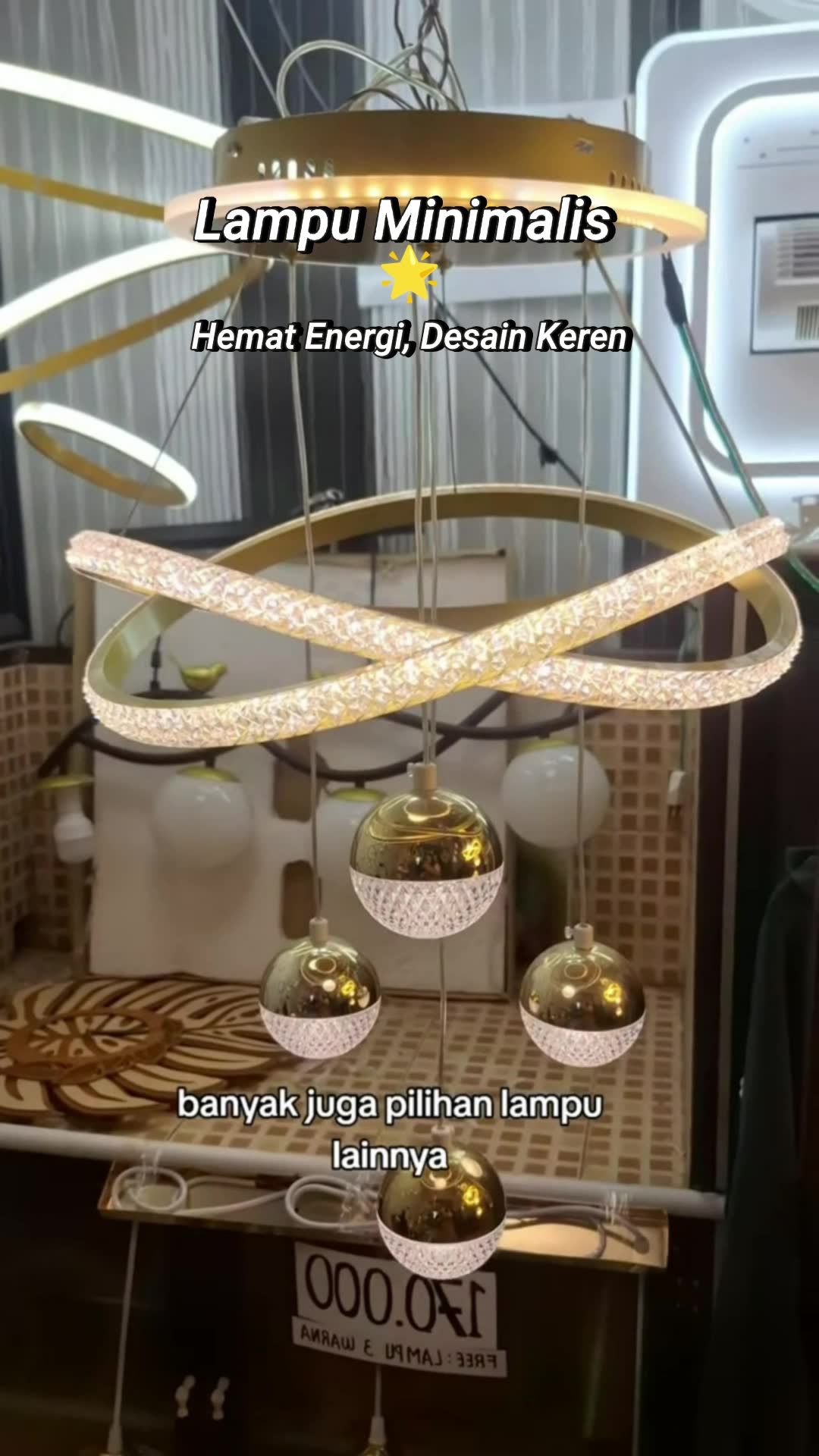 lampu gantung estetik #lamputempel #lampegantung #lampegantungled #lampegantungestetik