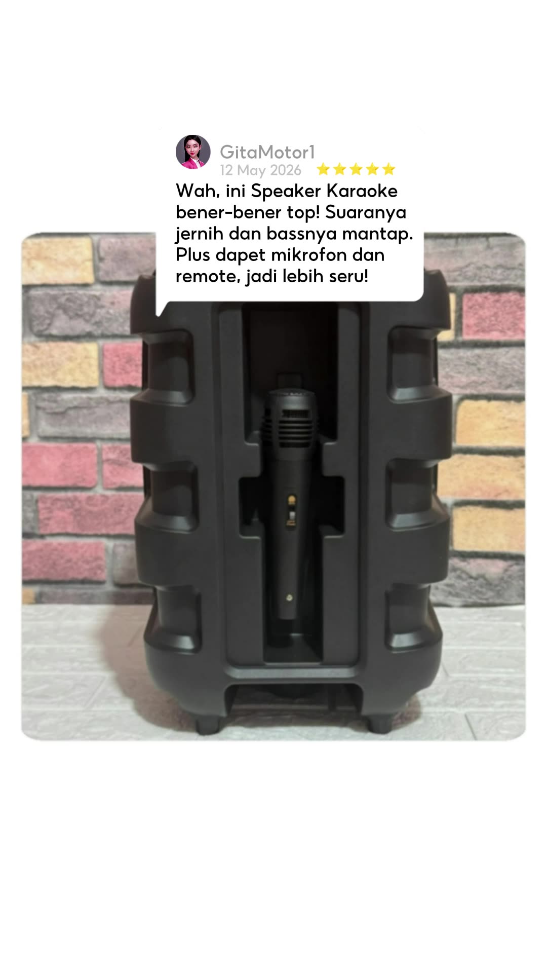 Speaker karaoke serbaguna dengan LED warna-warna #speakerkaraoke #basskuat #fmradio #musikmenyenangkan #akustikhebat