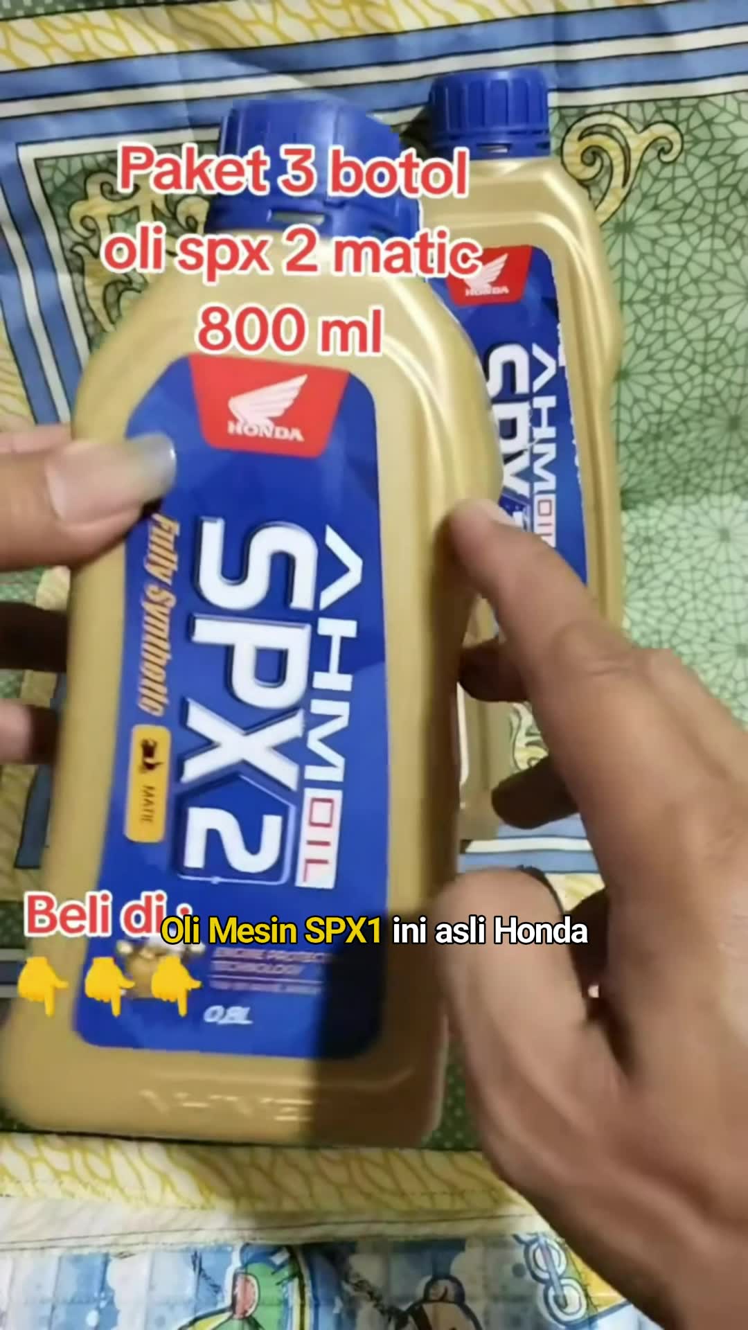 Paket 3 botol oli spx 10w-30 1000 ml #oli #olispx #olimurah #olimesin #honda #vario #beat #f1z #f1zrs #original #bengkel #motor #scoopy