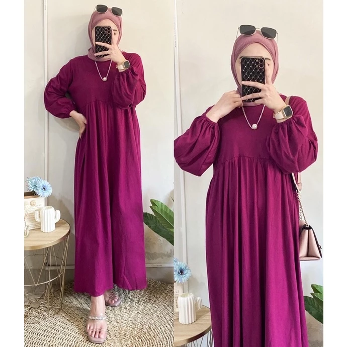 Balena Midi Dres Kaos Dres Polos Kekinian
