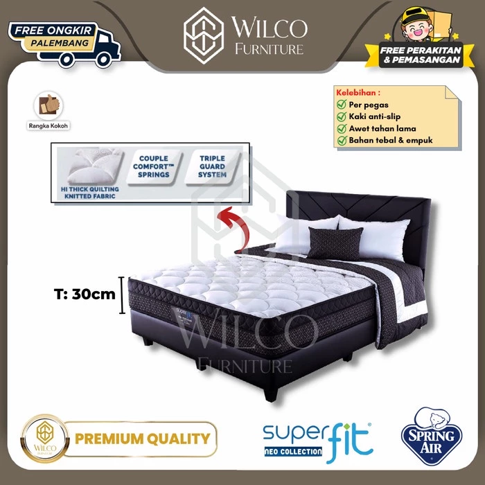 Kasur Springbed Neo Platinum Superfit Comforta / Matras Plushtop Plg - Matras Aja, 90x200