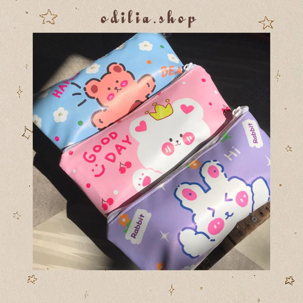 FREE PULPEN Kotak Pensil Karakter Animal Cat Rabbit Bear Pastel Lucu Aesthetic Pencil Case Cartoon Kawaii Alat Tulis Sekolah Anak Stationery Murah Tempat Pouch Penyimpanan Set Pulpen Pena Bujo Aksesoris Korea Import Bjb Banjar Banjarbaru OdiliaShop