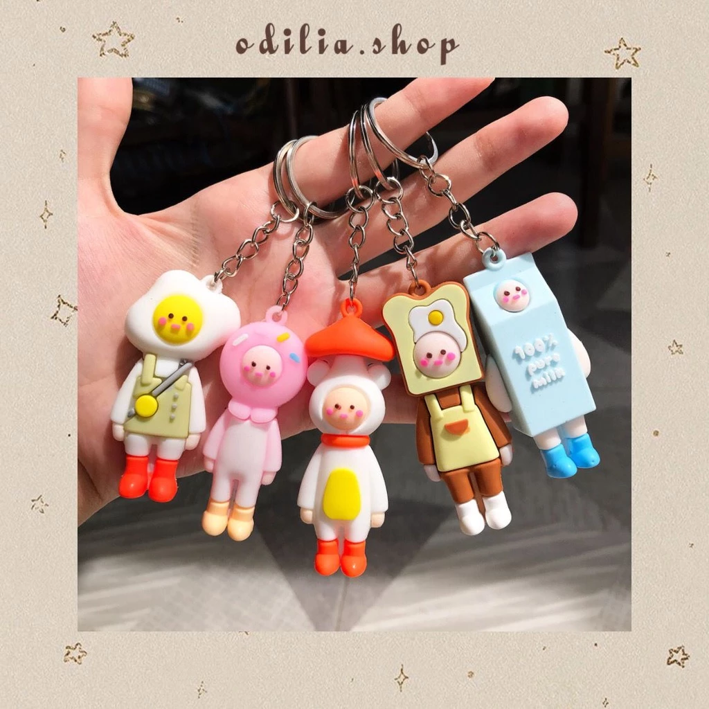 Gantungan Kunci Karakter Chibi Food Egg Milk Bread Donat Snack Aesthetic Ganci Kartun Makanan Lucu Keychain Korea Cute Aksesoris Souvenir Wanita Asesoris Anak Hadiah Kado Unik Key Chain Murah Hiasan Tas Stationery Atk Banjar Banjarbaru Bjb OdiliaShop