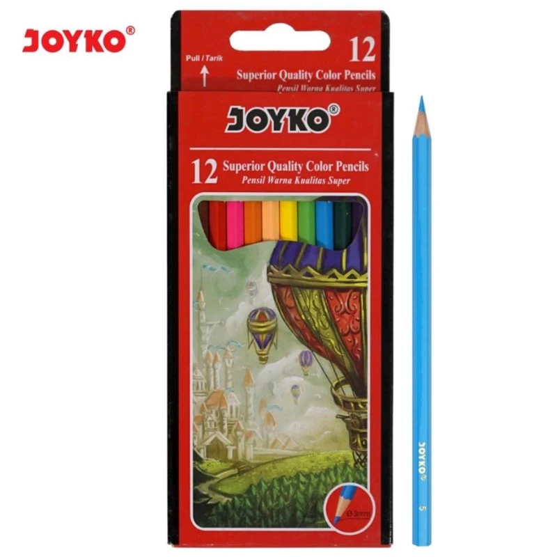 Pensil Warna Joyko CP-100 Color Pencils 12 Warna