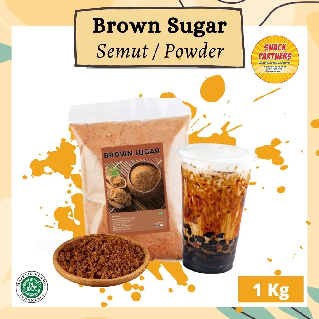 GULA SEMUT 500 GR / 1 KG - Gula Palem Aren Bubuk, Premium Brown / Palm Sugar - BANJARMASIN