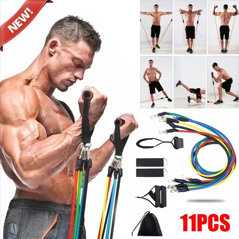 New Power Resistance Band 11 Pcs Set Tali  height=