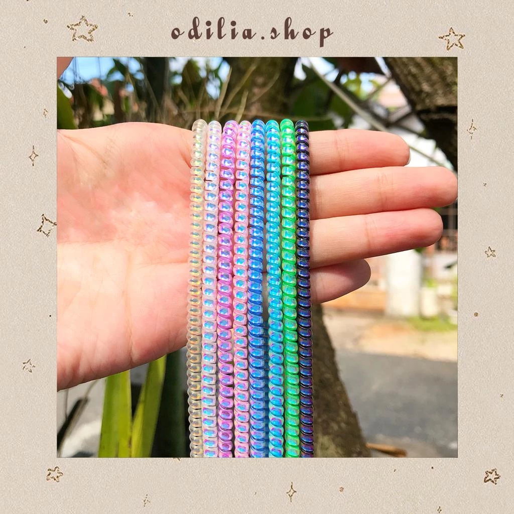 Kabel Pelindung 1 Meter Premium Metalik Aesthetic Glossy Saver Cable Korea Protector Spiral Cord Pelilit Data Charger Headset Earphone Lilitan Gulung Solid Aksesoris Hp Bjb Banjar Banjarbaru Odilia.Shop