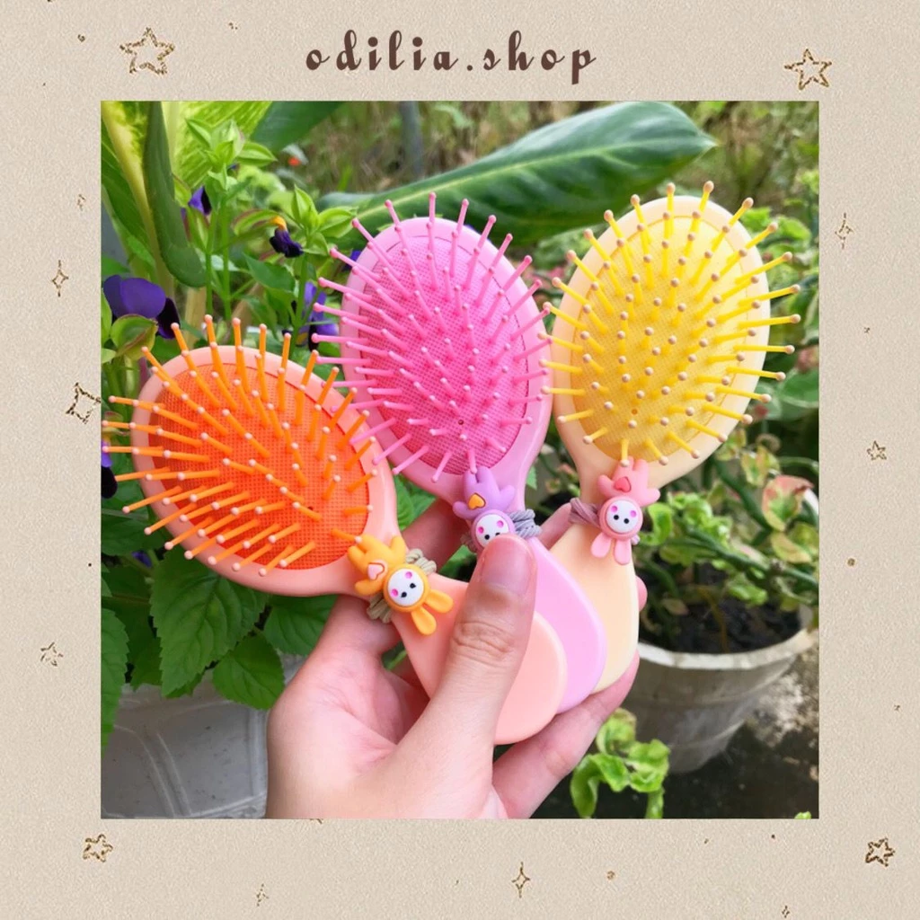 FREE IKAT RAMBUT Sisir Rambut Anak Anti Kusut Rontok Pastel Lucu Aksesoris Perempuan Cute Hair Brush Korea Oval Comb Banjarbaru Bjb Banjar Odilia.Shop
