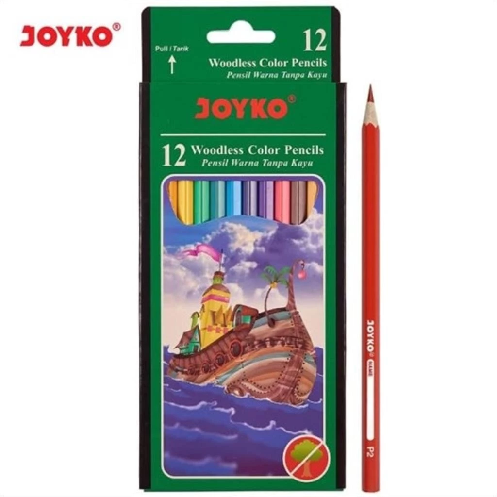 [PAM] Joyko Pensil Warna 12 Warna Panjang  CP-103