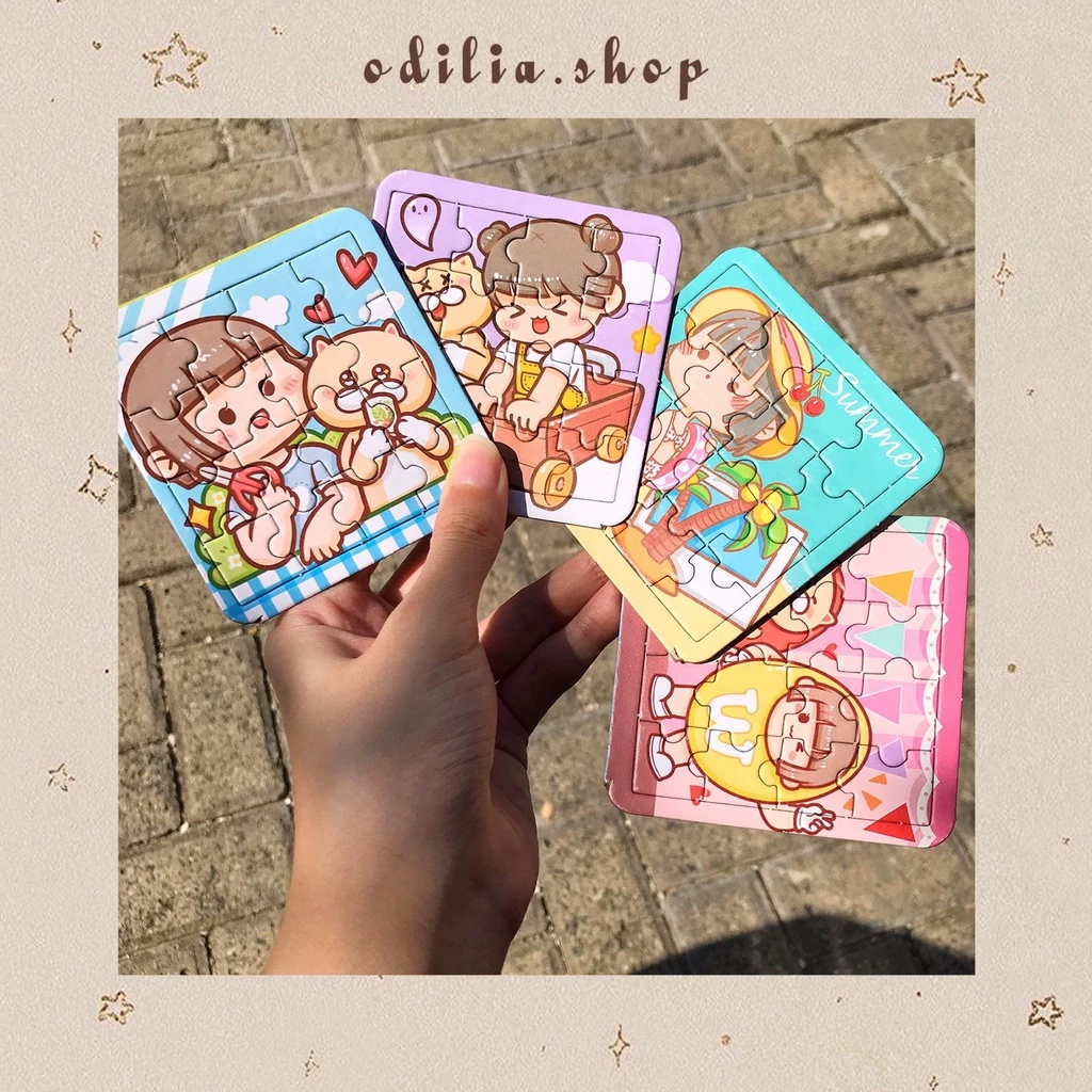 Mainan Puzzle Mini isi 2 Karakter Kartun Lucu Aesthetic Belajar Mengasah Otak Anak Toy Kid Bjb Banjar Banjarbaru Odilia.Shop
