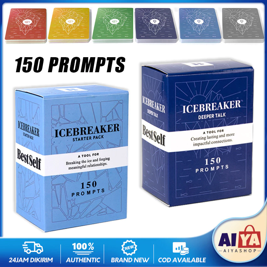 Icebreaker Starter & Deep Talk Conversation Card Games Friends Permainan Kartu Ice Breaker Game Card