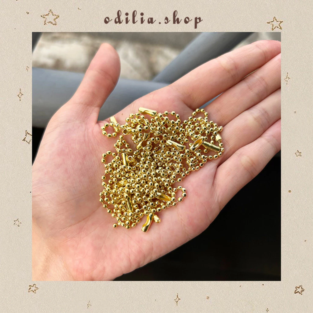 Rantai Biji Lada isi 20 pcs Warna Gold Silver Aksesoris Tali Hang Tag Gantungan Kunci Ganci Keychain Keyring Bjb Banjar Banjarbaru Odilia.Shop