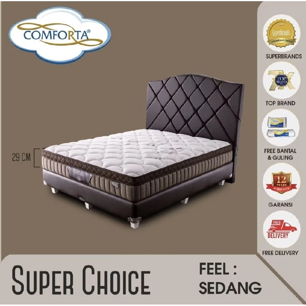 COMFORTA Springbed Super Choice Kasur Matras Tinggi 29CM