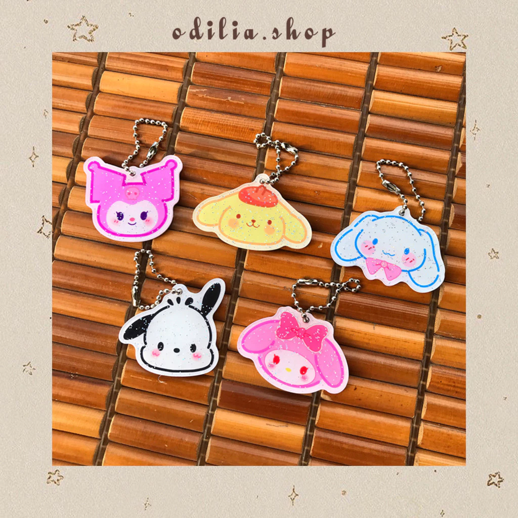 Gantungan Kunci Akrilik Sanrioo Glitter Simple Aesthetic Ganci Kartun Lucu Aksesoris Anak Keychain Korea Atk Bjb Banjar Banjarbaru Odilia.Shop