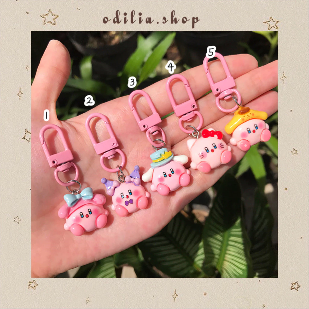 Gantungan Kunci Timbul Mini Kirby Pink Aesthetic Ganci Kartun Lucu Aksesoris Keychain Korea Keyring Anak Bjb Banjar Banjarbaru Odilia.Shop