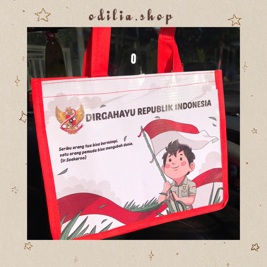 Tas Tenteng Mini Kemerdekaan 17 Agustus HUT RI Hampers Parcel Merah Putih Goodie Bag Lucu Hadiah Kado Snack Bjb Banjar Banjarbaru Odilia.Shop