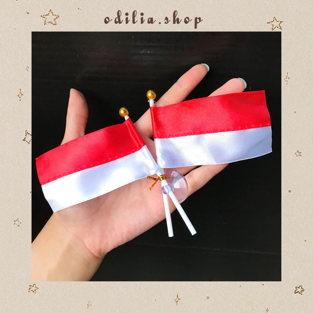 Hiasan Kaca Mobil Bendera Silang Merah Putih Ceplok Kop Kemerdekaan 17 Agustus HUT RI Aksesoris Pria Wanita Dekorasi Bjb Banjar Banjarbaru Odilia.Shop