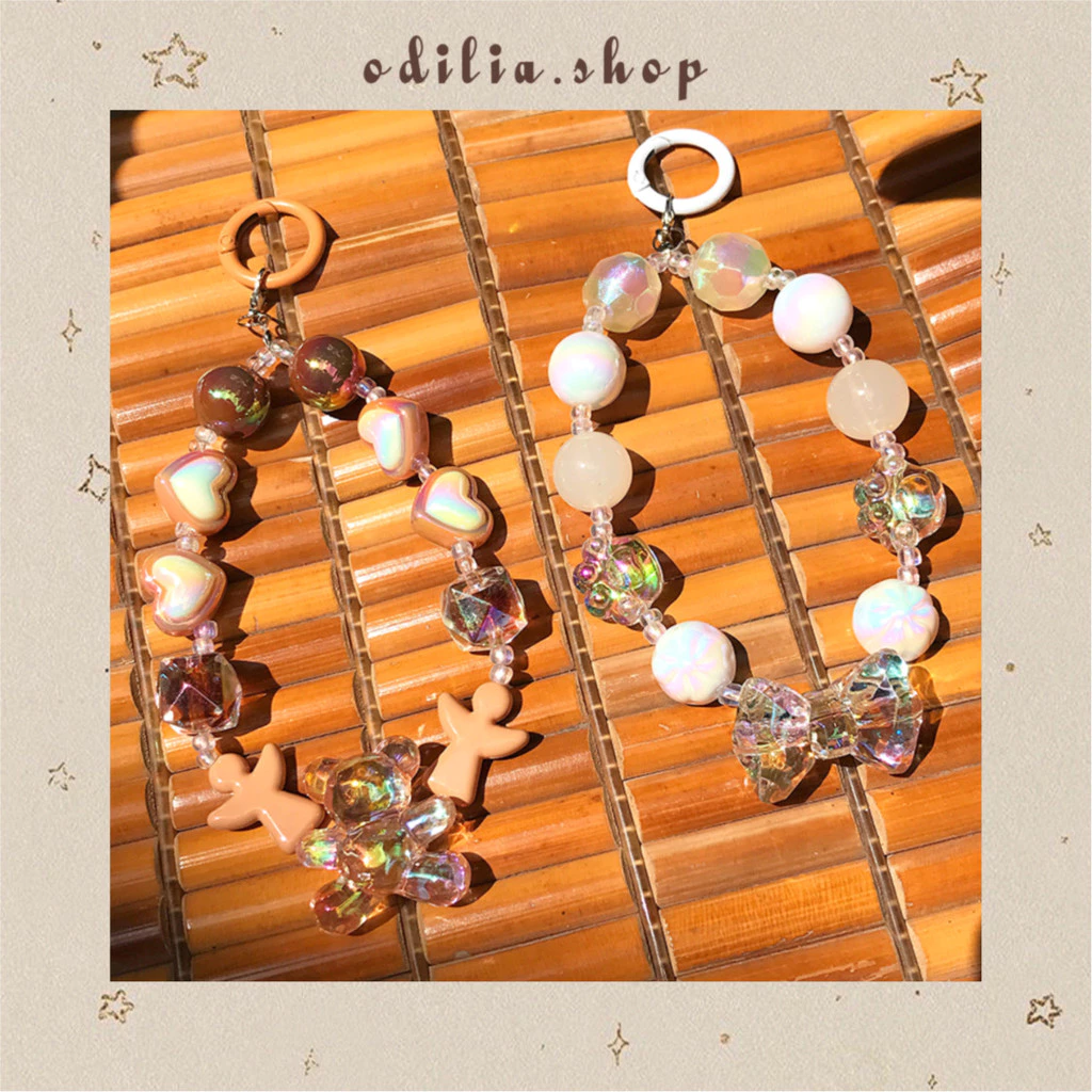Phone Strap Gantungan Hp Karakter Bear Ribbon Crystal Aesthetic Brown White Premium Aksesoris Wanita Lanyard Handphone Hologram Korea Anak Bjb Banjar Banjarbaru Odilia.Shop