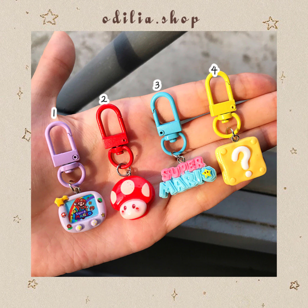 Gantungan Kunci Timbul Mini Marioo Bros Aesthetic Ganci Game Lucu Aksesoris Keychain Korea Keyring Anak Bjb Banjar Banjarbaru Odilia.Shop
