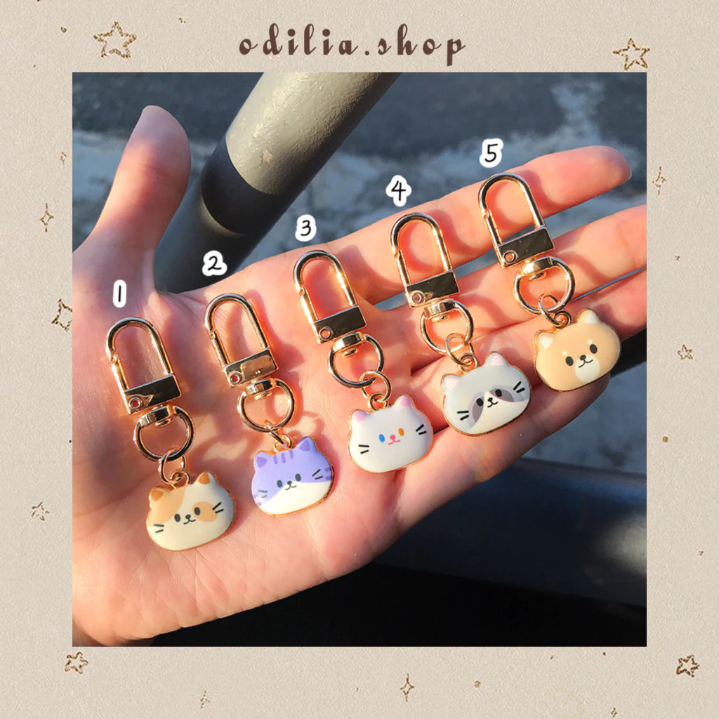 Gantungan Kunci Karakter Mini Cat Face Alloy Aesthetic Ganci Kucing Lucu Aksesoris Keychain Cute Korea Keyring Anak Atk Bjb Banjar Banjarbaru Odilia.Shop