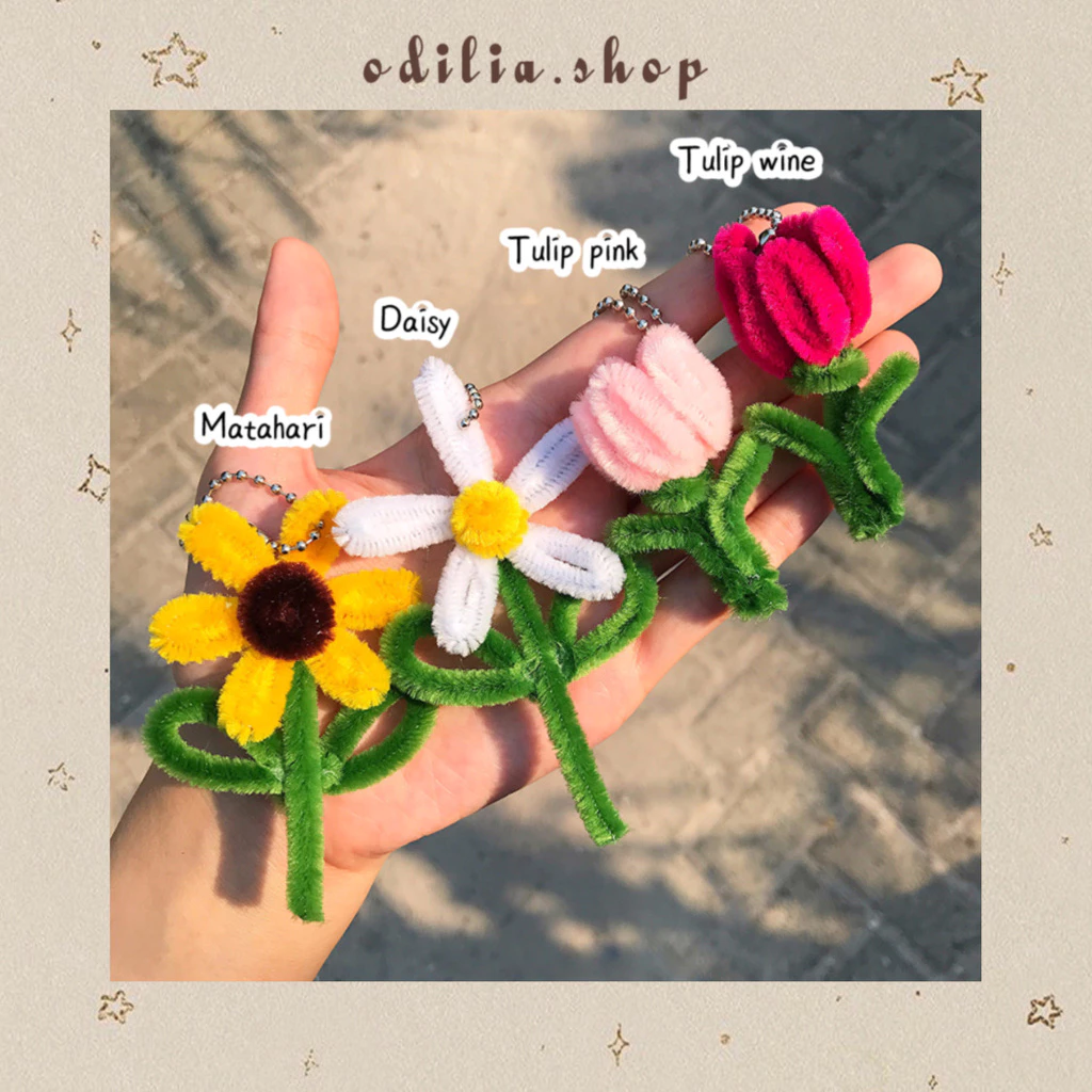 PART 1 Gantungan Kunci Karakter Sunflower Daisy Tulip Aesthetic Ganci Bunga Lucu Keychain Korea Aksesoris Hadiah Kado Anak Banjar Bjb Banjarbaru Odilia.Shop