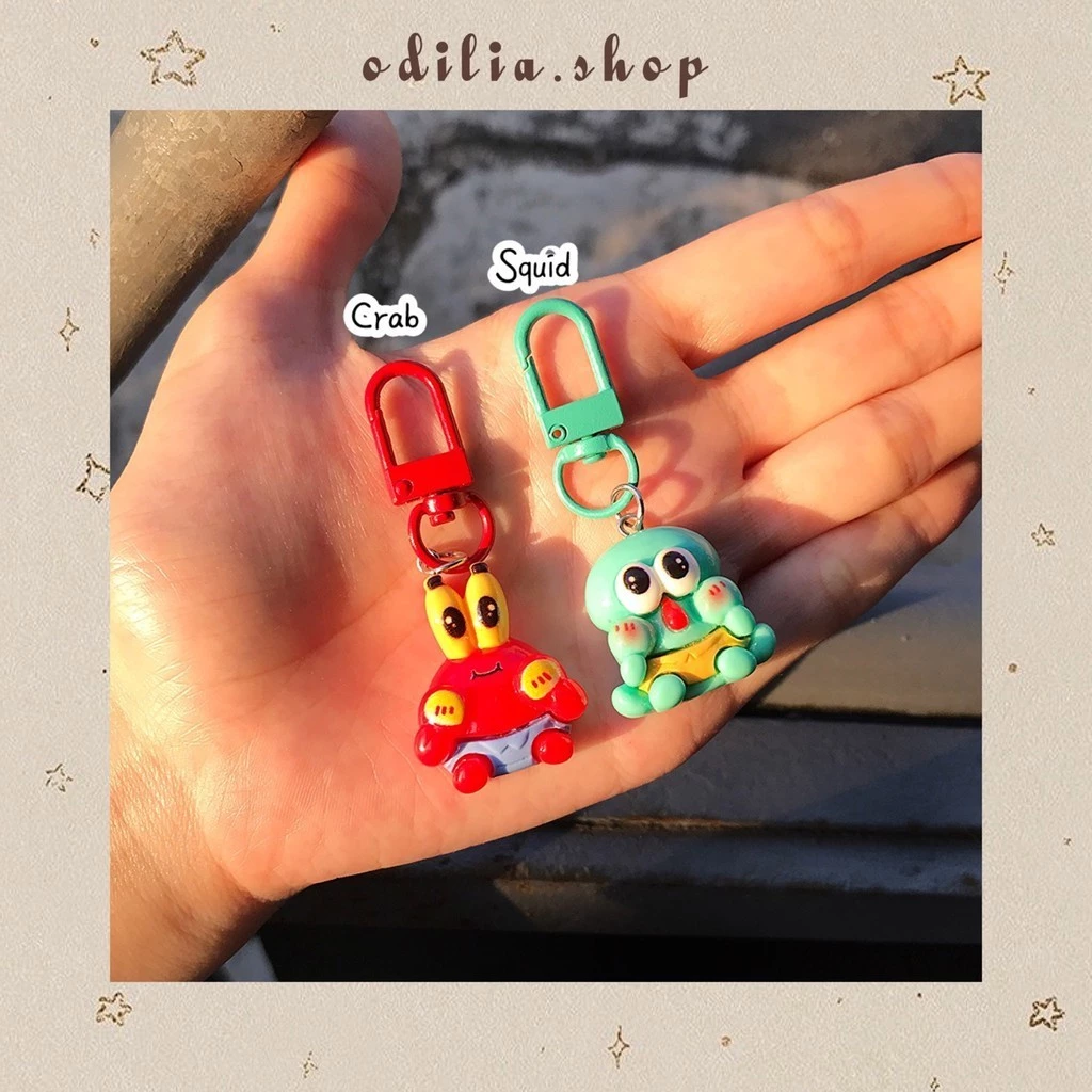 Gantungan Kunci Karakter Timbul Mini Spongebob Patrick Squidward Mr Crab Aesthetic Ganci Kartun Lucu Aksesoris Keychain Korea Keyring Anak Atk Bjb Banjar Banjarbaru Odilia.Shop