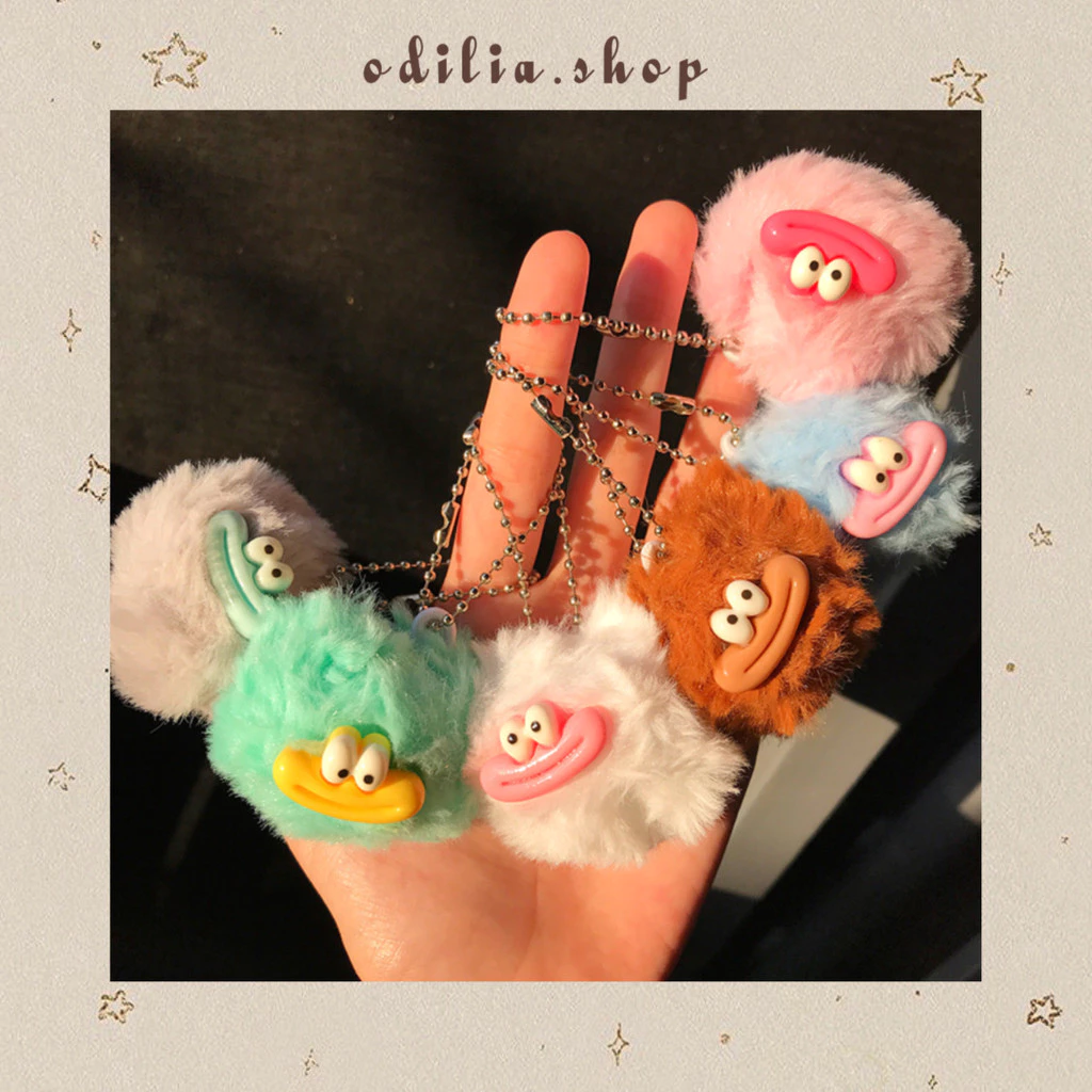 Gantungan Kunci Bola Bulu Smile Doll Aesthetic Ganci Boneka Lucu Aksesoris Keyring Anak Keychain Korea Atk Bjb Banjar Banjarbaru Odilia.Shop