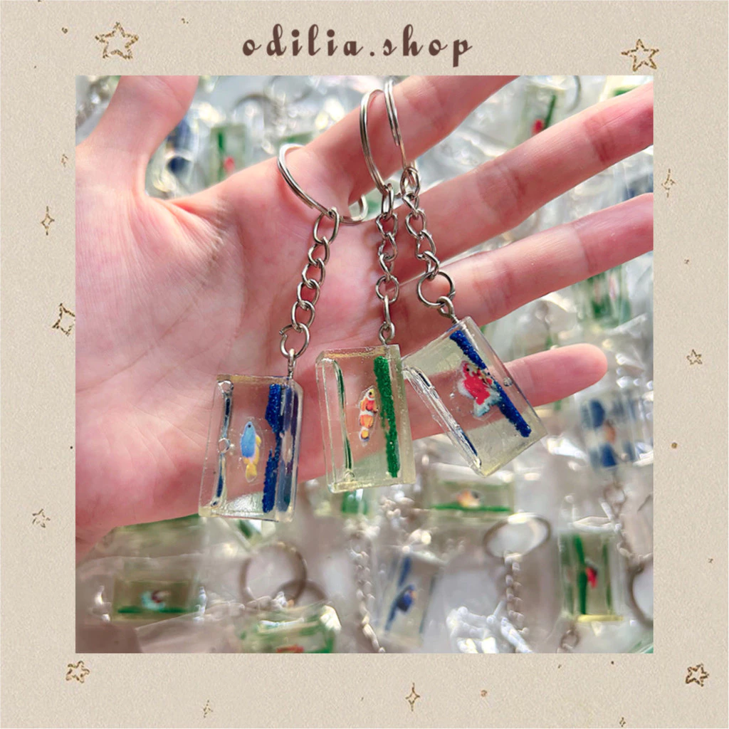 PART 2 Gantungan Kunci Karakter Ikan Hias Aquarium Ganci Fish Aesthetic Aksesoris Keychain Lucu Anak Keyring Tas Stationery Atk Kado Korea Banjarbaru Banjar Bjb Odilia.Shop