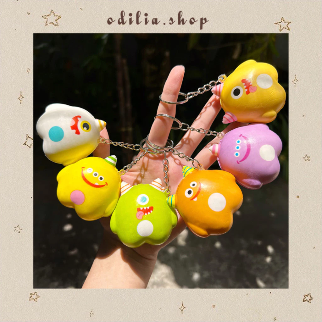 Gantungan Kunci Karakter Monster Cute Squishy Aesthetic Ganci Lucu Keychain Squishi Korea Aksesoris Souvenir Hadiah Kado Anak Banjar Bjb Banjarbaru Odilia.Shop