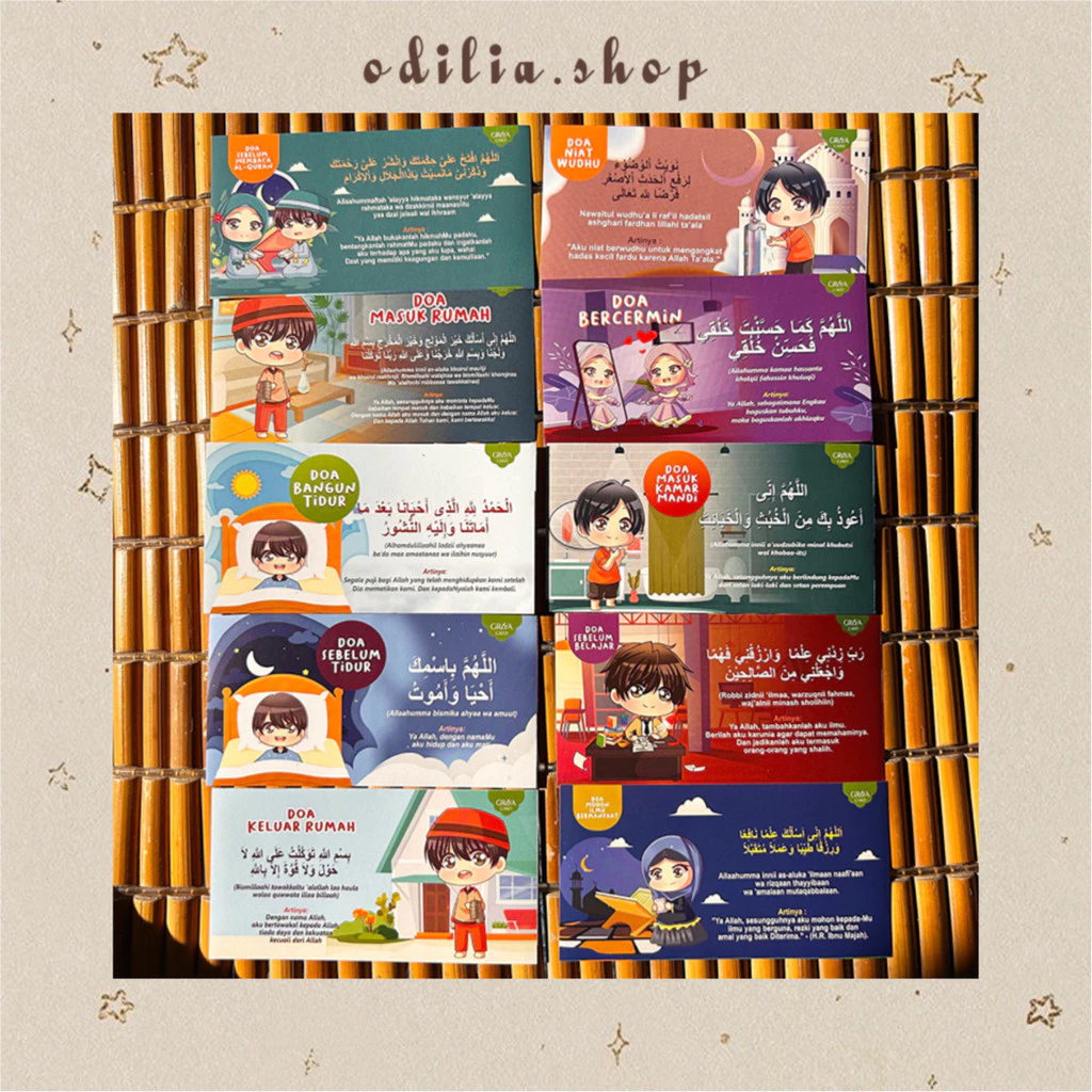 Stiker Doa dan Dzikir isi 20 pcs Sticker Edukasi Anak Muslim Berdoa Sesuai Sunnah Nabi Islami Bjb Banjar Banjarbaru Odilia.Shop