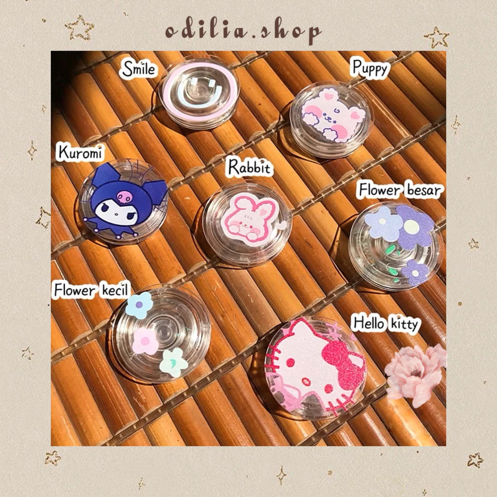 Popsocket Hp Transparan Flower Kuromii Aesthetic Aksesoris Pop Socket Griptok Korea Lucu Asesoris Handphone Pegangan Hp Case Phone Holder Bjb Banjar Banjarbaru Odilia.Shop