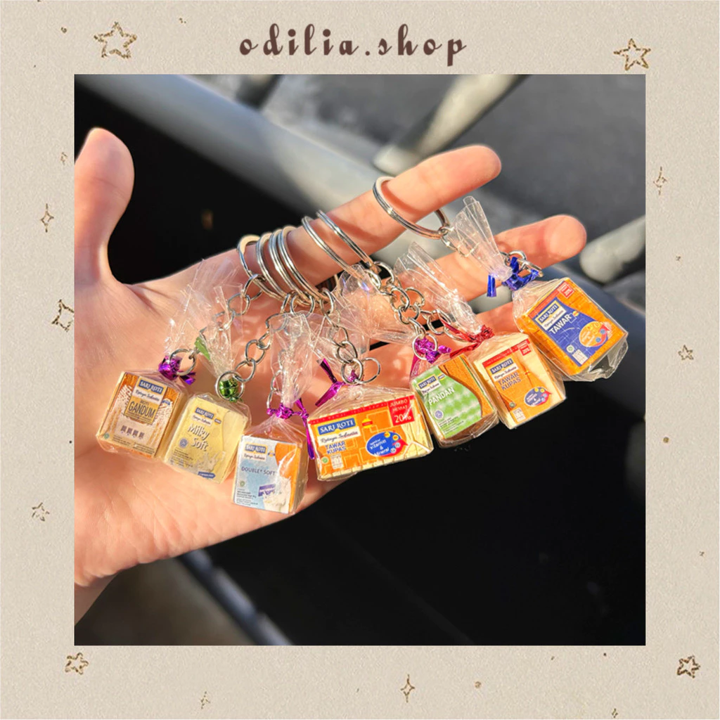 Gantungan Kunci Karakter Timbul Mini Roti Tawar Plastik Aesthetic Ganci Bread Lucu Aksesoris Keychain Cute Korea Keyring Anak Hiasan Tas Atk Bjb Banjar Banjarbaru Odilia.Shop