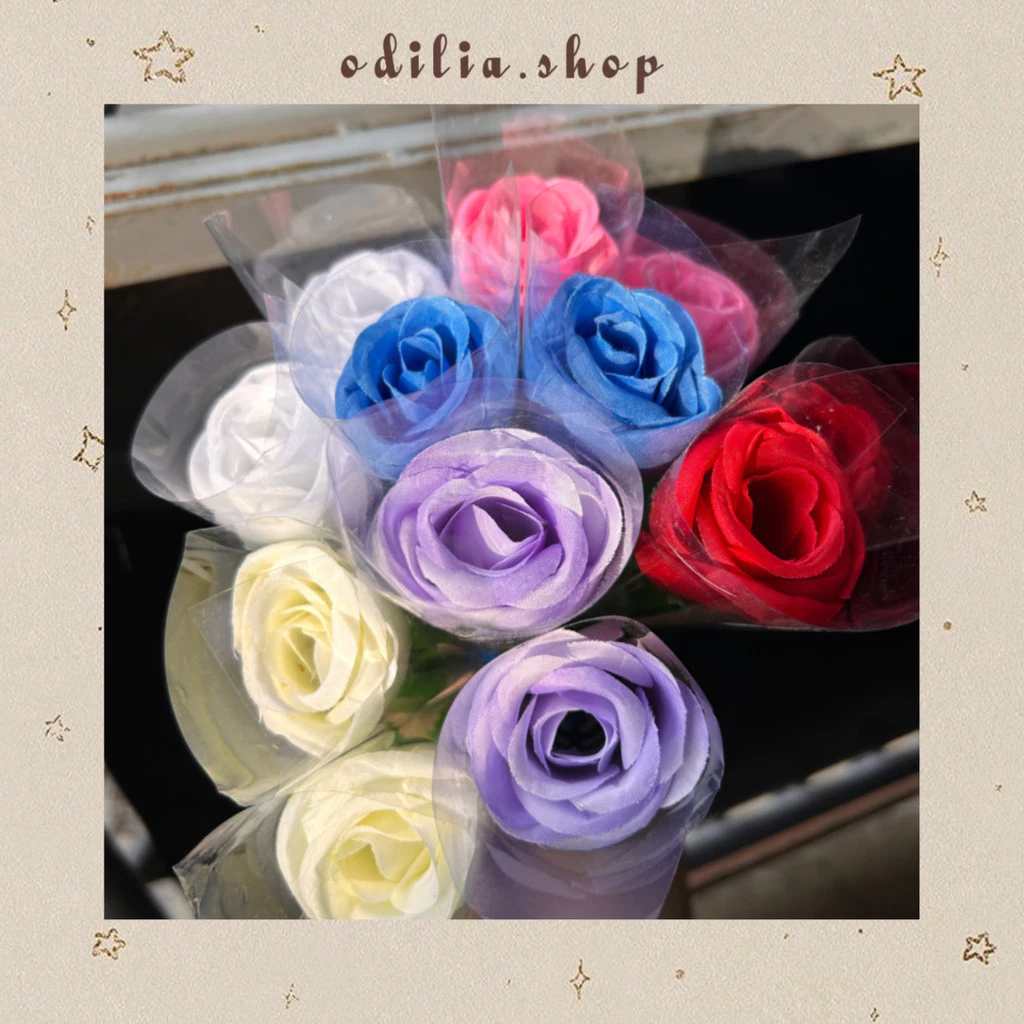 Buket Tangkai Satuan Bunga Mawar Palsu Edisi Valentine Artificial Rose Flower Bouquet Single Anniversary Graduation Wisuda Hari Ibu Guru Kado Ulang Tahun Bjb Banjar Banjarbaru Odilia.Shop