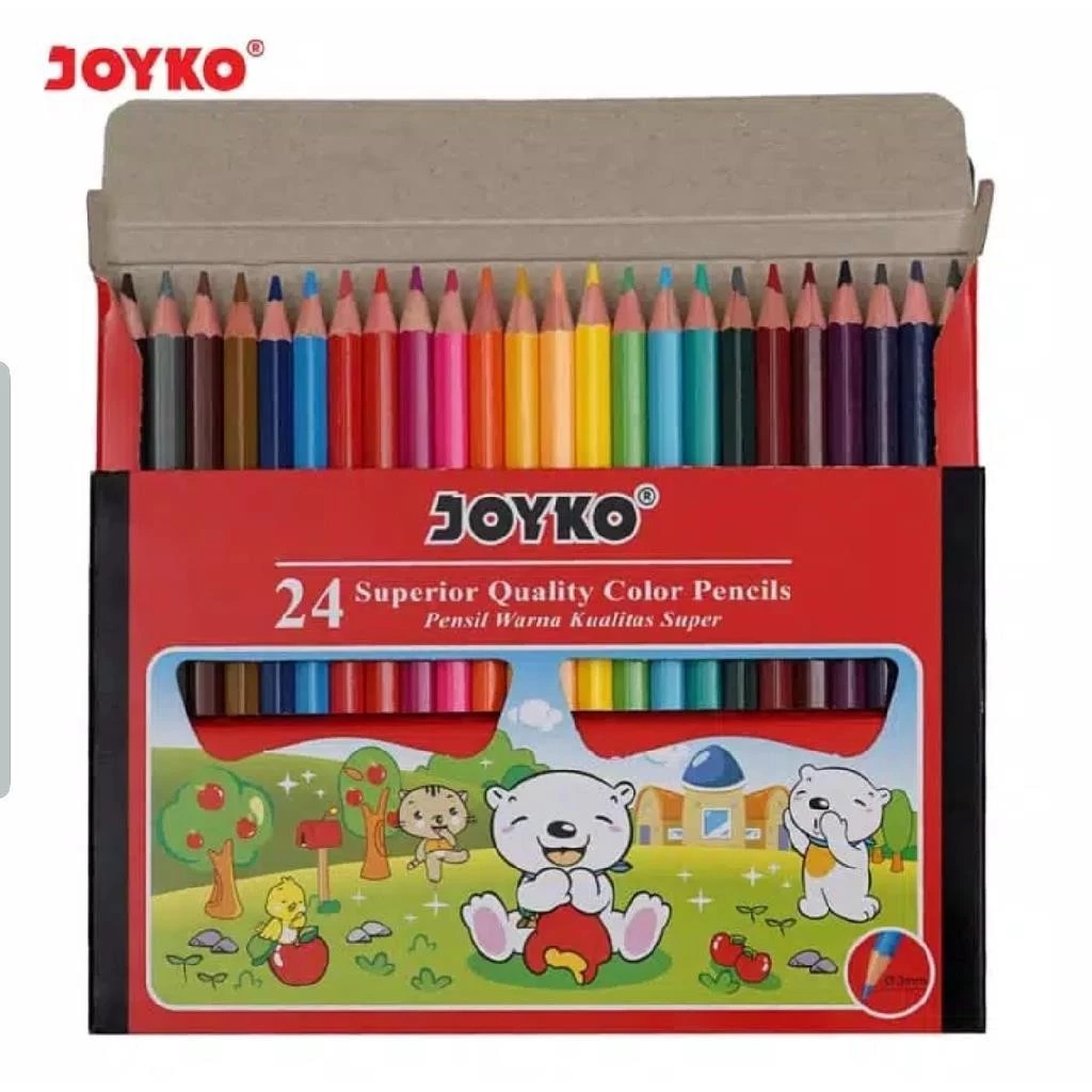[IDAVIS] Pensil Warna 24 Warna Pendek Joyko (isi 24)