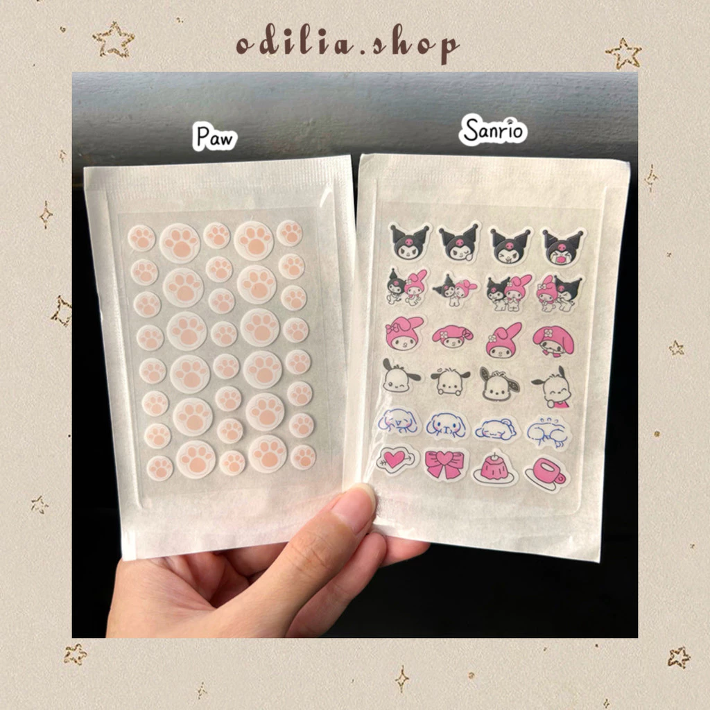 Acne Patch isi 24 pcs Karakter Sanrioo Cat Aesthetic Sticker Jerawat Motif Kucing Kartun Lucu Bjb Banjar Banjarbaru Odilia.Shop