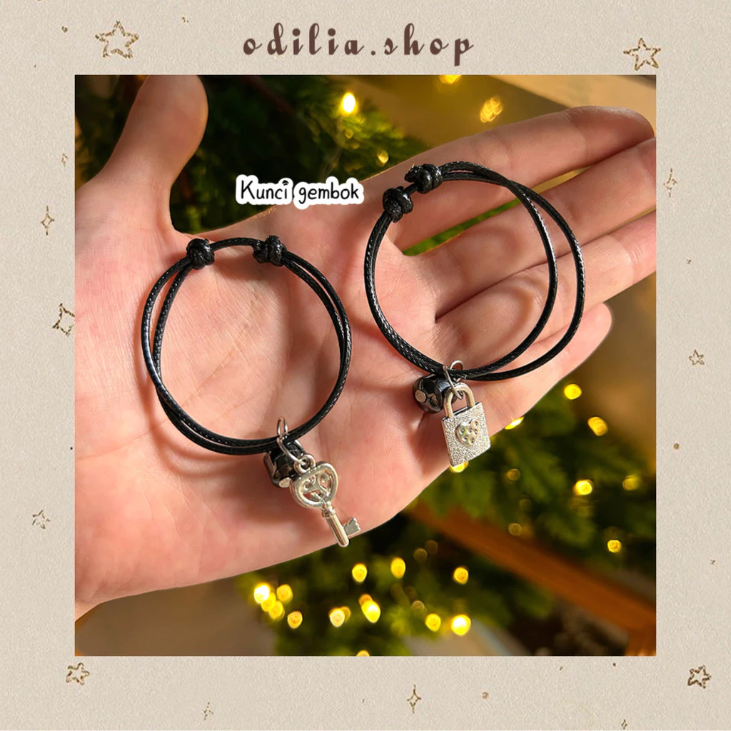 Gelang Couple Bestie Magnet isi 2 Karakter Koin Butterfly Love Star Aksesoris Wanita Pria Bracelet Anak Hadiah Kado Bjb Banjar Banjarbaru Odilia.Shop