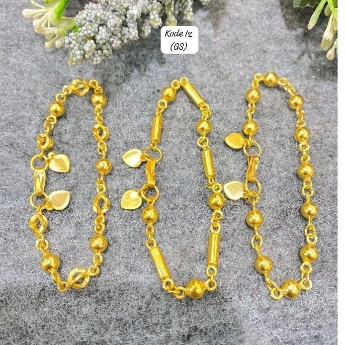 Gelang Boba Koin 91 Emas 24K
